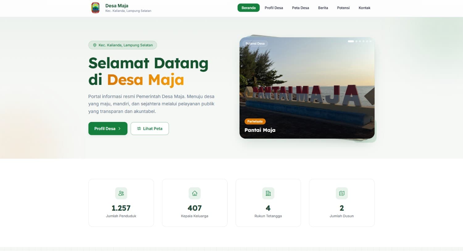Maja Village Official Profile Website