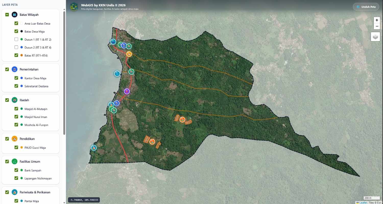 WebGIS Digital Map of Maja Village